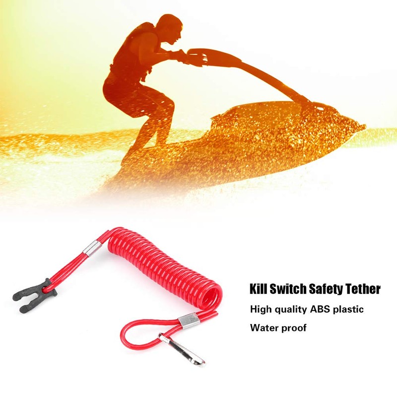 KIMISS Suzuki Outboard Ignition Emergency Stop Switch Safety Tether Strap