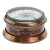 NKlaus Compass Brass Antique Glass Lid 6 cm Direction Indicator