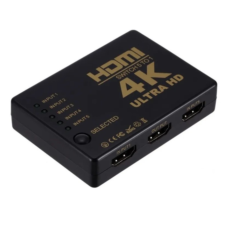 Switch Hub Hdmi 4k 5 A 1 Para Pc Consolas