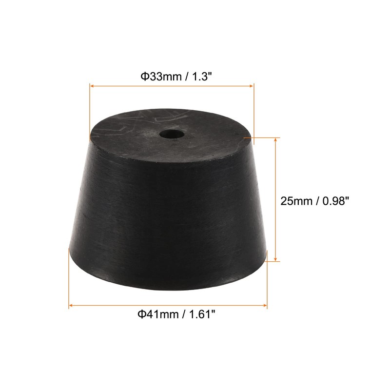 MECCANIXITY Rubber Tapered Plug 33mm to 41mm with Hole Test