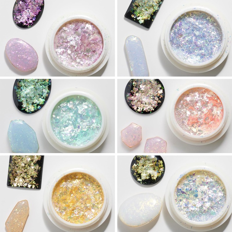 Tokyo Koeki T10-J Opal Glitter Powder, 6 Color Set, Approx.