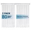 LiBa PEVA 8G Bathroom Shower Curtain Liner, 72" W x