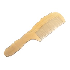 Vaguelly Natural Ox Horn Hair Comb for Women Ergonomic Curve Design Fine Tooth Scalp Massage Comb Static Hair Styling Tool for Gentle Detangling and Year Home Use