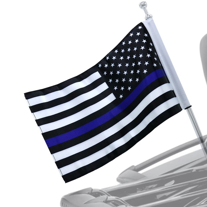 Motorcycle Flag,Thin Blue Line USA American Flag,Double Sided Double Stitched