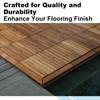 StrongTek Teak Interlocking Deck Tiles Corner, Easy Assembly, Durable Quality,