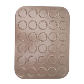 Zerodis Carbon Steel Muffin Top Pan, 30 Hole, Non-Stick Coating, Withstand High Temperature Baking, Even Heating, Multi-Functional