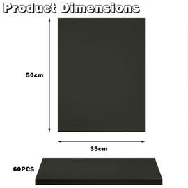 POPOYU 60Pcs Tissue Paper for Wrapping Gifts,Black 35x50cm Tissue Paper Sheets for Packaging,WrappingPaper Sheets Acid Free TissuePaper for Halloween Birthday Gifts.Wrapping,DIY Floral Art Crafts