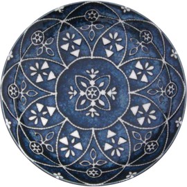 Sugar Land MK20463 Moroccan Plate (S), 5.6 x 0.8 inches (14.3 x 2.2 cm), Navy