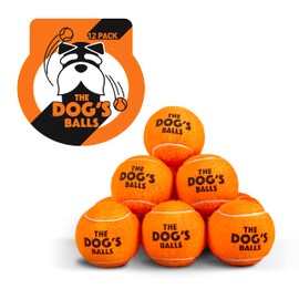 The Dog's Balls, Dog Tennis Balls 12 Pack Orange Dog Toys Strong Dog Puppy Tennis Ball
