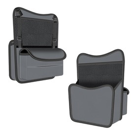 Aublinto Car Organiser Between the Front Seats, Car Seat Storage Organiser, Leather Wallet Holder, Car Console Organiser for Phone Documents Organiser, Car Seat Slot Organiser