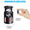 AQRINGO Plastic Cord Locks Single Hole Spring Toggle Stopper Cord