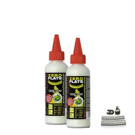 ZEROFLATS Anti-Puncture Sealant for Bicycle Tires - 6.08oz | Standard, Tubeless and Tubular Tires | All Bike Tires | Ultra-Fast Liquid | Clean and Easy to Use | Required Tool Included