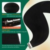 Easyouth Black Tape-In Extensions Real Hair Invisible Real Hair Tape-In