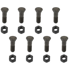 Cutting Edge Bolts & Nuts, 5/8" UNC-11 x 2-1/4" Bucket Cutting Edge Bolts for Snow Plow Bulldozers Motor Grader Front-End Loaders Tractor Replacement Part Attachment, 8 Pack