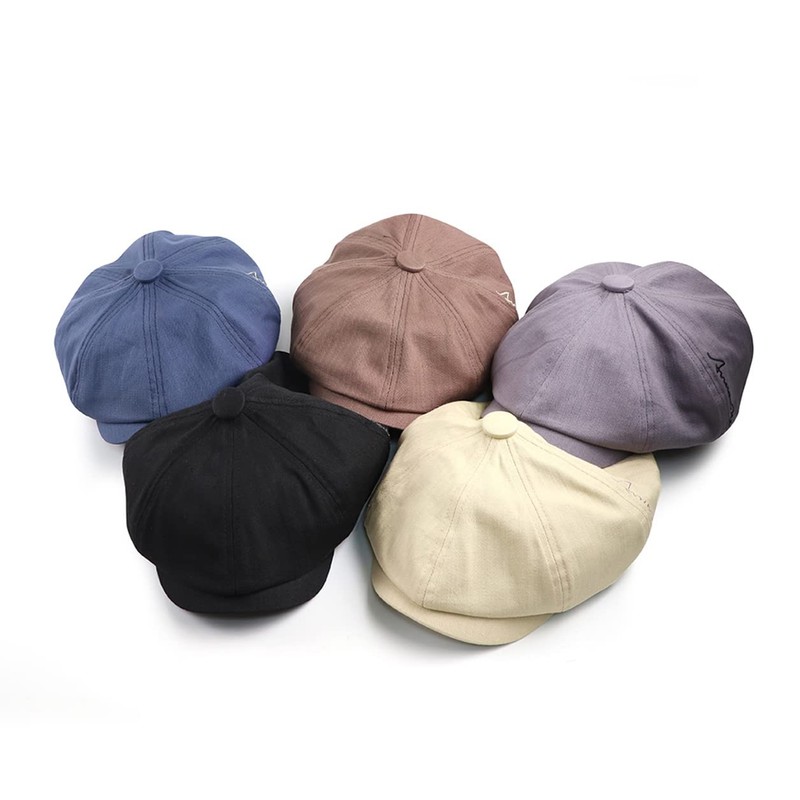 CHENNUO Gatsby Beret Cap Newsboy Flat Cap 8 Panel Men's