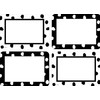 Black and White Painted Dots Name Tags/Labels - Multi-Pack