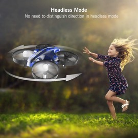 ATOYX Mini Drone for Kids and Beginners,Portable Remote Control RC Quadcopter Drone Toy, Best Drone for Boys and Girls with Altitude Hold, 3D Flips, Headless Mode,LED Light&Extra Batteries AT-66(Blue)