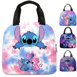 yumcute Lunch Bag, Stch Lunchbox Tasche, Lunchtasche Kinder, Kühltasche Kinder Mädchen Lunchbox Bag, Wiederverwendbarer LebensmittelbehäLter Little lunch, Cartoon Auslaufsichere Isolierte Lunchtasche