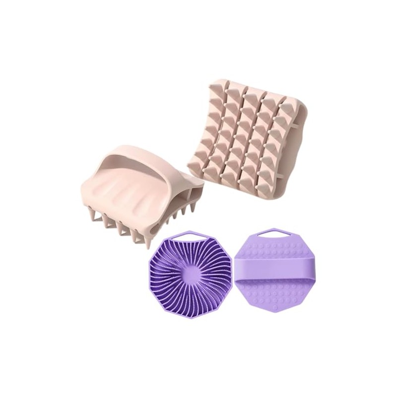 頭皮マッサージブラシ 頭皮クレンジングブラシ 頭皮ケア シリコン製ヘッドマッサージ＆ボディブラシ シリコン製シャワージェル 抗菌シャワーブラシ 防カビ 角質除去ブラシ 毛穴洗浄ブラシ ウェット＆ドライ使用