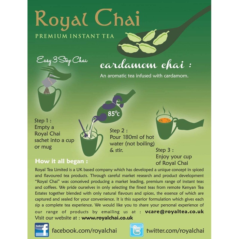 Royal Chai Elaichi Sweetened 220g (Pack of 8) – Premium