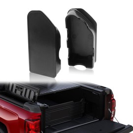Bed Rail Stake Pocket Covers - Compatible with 2014-2018 GMC Sierra 1500/Chevy Silverado 1500 & 2015-2019 Silverado/Sierra 2500/3500HD, Rear Truck Covers Stake Holes Cap Plugs (Set of 2)