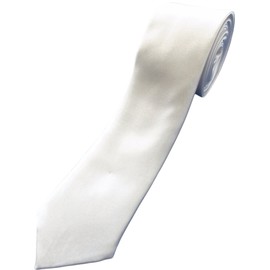 [Best Item] Regular Tie, Men's Slim Necktie, Solid Color, Narrow Tie, Parties, Sports Festivals, Cultural Festivals, 9 white