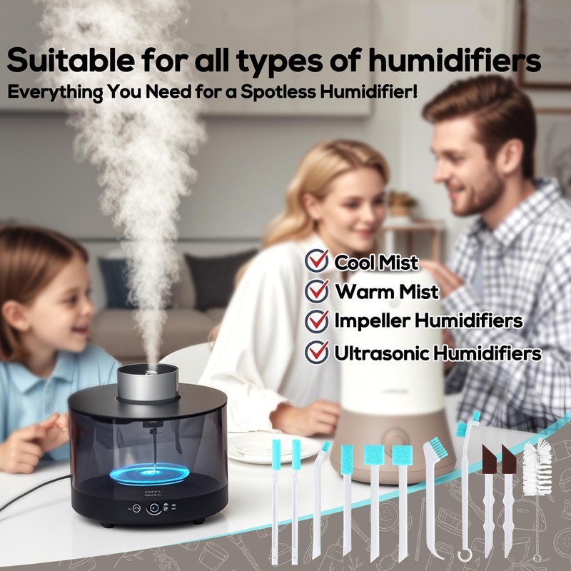 XANGNIER 11 Pcs Humidifier Cleaner Brush Set – Small Detail