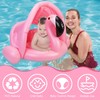 Vspek Flamingo Baby Swimming Ring with Removable Sun Canopy, Float