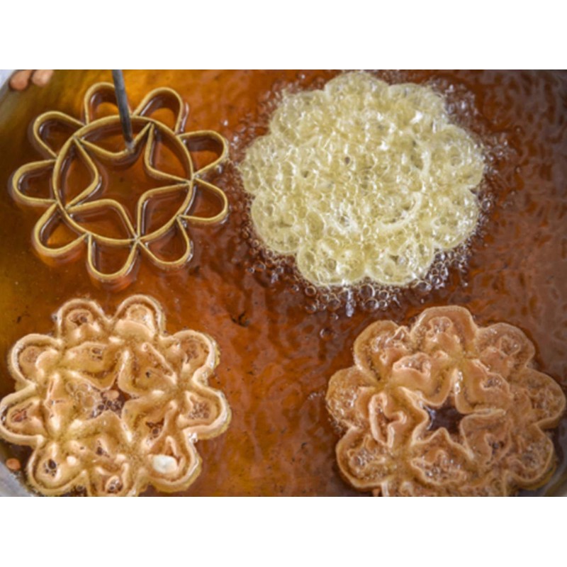 Thai Dessert Dok Jok Brass Mold Maker Sunflower Cookies Crispy