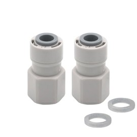 Water Inlet Pipe Connection Quick Connection Water Filter Fitting Adapter for Reverse Osmosis and Water Filter, Drinking Water Tap, Side-by-Side Fridge (1/4 Inch Internal Thread to 1/4 Inch)