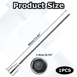Caravan Accessories with a Diameter of 19 mm, Caravan Cordless Screwdriver Attachment Extension Crank for Crank Brackets, Caravan, Motorhomes, Trolley Jack Stands, 19 mm Nut, Length 30 cm