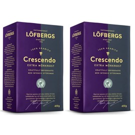 Lofbergs Crescendo Extra Dark Roast & Ground Coffee, 500 g (Pack of 2)