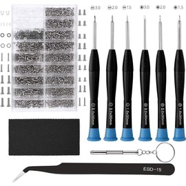 Eyeglasses Repair Kit, HKIDEE Sunglasses Repair Kit with 1000PCS Eyeglass Screws and 6 Pcs Screwdrivers Tweezer for Glasses, Sunglass, Watch Clock Spectacle Repair