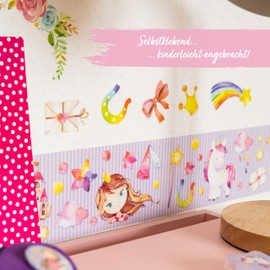Papierdrachen Children's Border, Unicorn, Border, Children's Room, Wallpaper for Children, Beautifying Walls and Themed Rooms, Wall Decoration for Boys and Girls - Set 2
