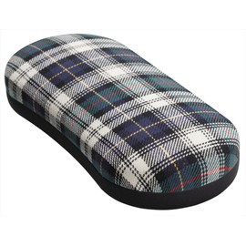 Pearl JT-70 Glasses Case, Checkered Pattern, Hard Type, Green