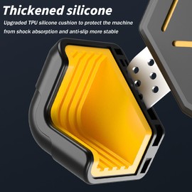 AUCELI Motorcycle Phone Mount, ABS Quick Release Bike Phone Holder for 4.7''-7.2'' Phones, Anti Shake with 360 Rotatable Phone Clip, Handlebar Clamp (Yellow)