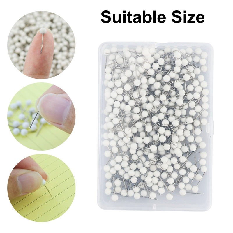 330 Pcs Round Head Tacks, 1/8 Inch Map Push Pins,