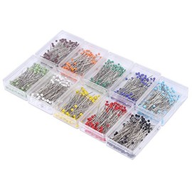 HEEPDD Alfileres de Costura, Multicolor 30 mm, 800 1000 Piezas, Agujas de Corte y confección, for Manualidades Tejidos Ropa Adornos Decorativos