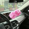 YGMONER Pink Fuzzy Dice for Car Rear View Mirror, Pair