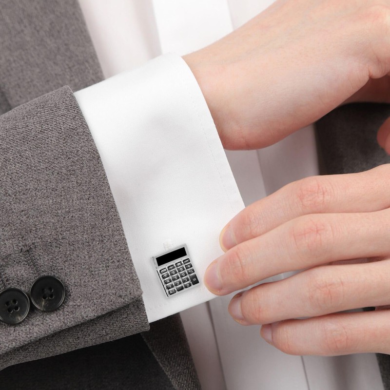 Calculator Calculator Cufflinks Cufflinks n02218, Brass, No Gemstone
