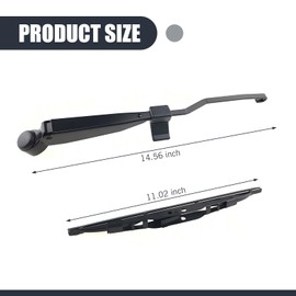 DACIRTY Rear Windshield Blade Kit, 180 Degree Scraping Wiper and Rear Wiper Arm Assembly, Replacement OEM #5102882AA Part, Compatible with Jeep Grand Cherokee (Black)