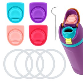 9pcs Water Bottle Replacement Parts Compatible with Owala FreeSip, Water Bottle Seal O Ring & Replacement Stopper for Owala 16/19/24/25/32/40oz Gasket Plug Lid Accessories BPA-Free