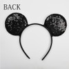 Batsysm Black&Golden Mouse Ear Headband, Pinwheel Sequins Hairband Party Headwear