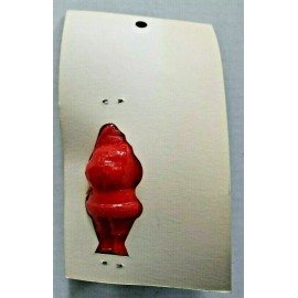 Pressner & Co Vintage Red Hard Plastic Santa Container in Pkg Surprise Inside Novelty Ornament