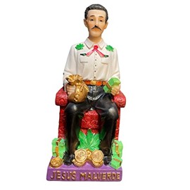 6" Statue of Jesus Malverde Sinaloa Figurine Mexico Estatua Figure Narco Saint