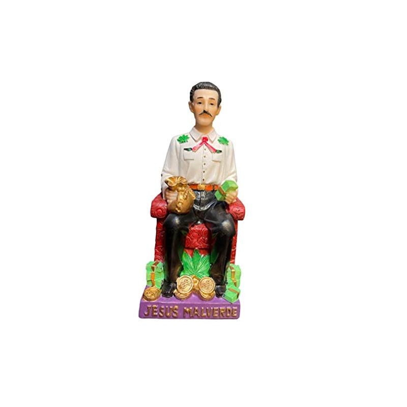 6" Statue of Jesus Malverde Sinaloa Figurine Mexico Estatua Figure
