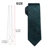 DiBanGu Paisley Mens Tie Set Black Green Tie Silk Woven