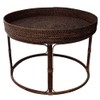 GURU SHOP Braided Round Coffee Table, Side Table, Coffee Table