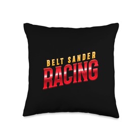 Belt Sander Racing Shirt Collection Belt Sander Racer Throw Pillow, 16x16, Multicolor