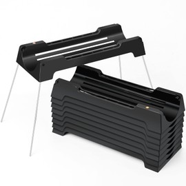 RV Sewer Hose Support,Sewer Hose Drain Support Kit,9 different heights Works Over Uneven Terrain For Increased Drainage,Adapts to a 10ft,15ft or 20ft Sewer Hose Kit,Black-10Ft